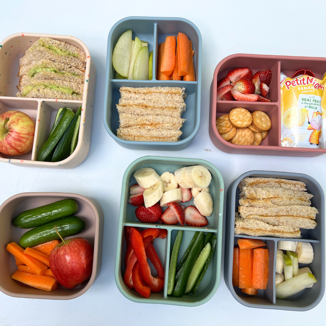 Bento Lunch Snack Box Containers with food