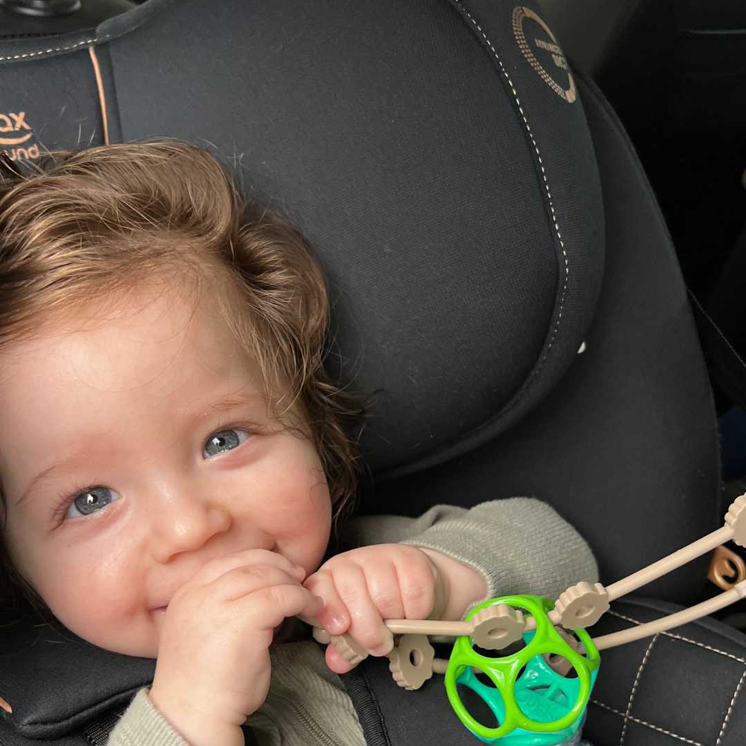 Silicone Drop Chain. Attach Baby Toys for On The Go Travel. Latte