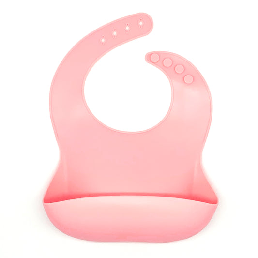 pink silicone bib for girls