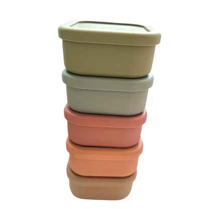 Silicone square containers easy stack I 5 colours