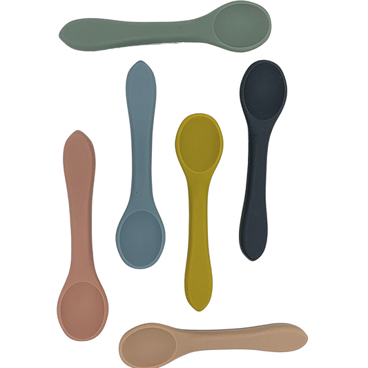Silicone feeding spoons