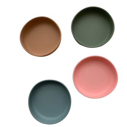 nude sage dusty blue and pink small suction plates